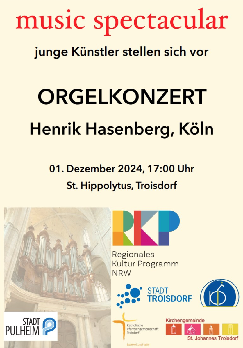 2024-12-01 Orgelkonzert (c) Katholische Kirchengemeinden in Troisdorf